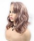 Invisilace Dark Pink Natural Wave Bob Synthetic Lace Front Wigs 