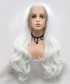 Invisilace Glow in the Dark Wig White Synthetic Lace Front Wigs Body Wave 