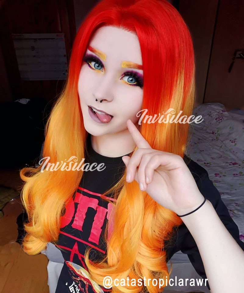 Red and orange wig Sale